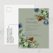BUDGET Winter Blue Thistle Weddenschap Briefkaart (Voorkant / Achterkant)