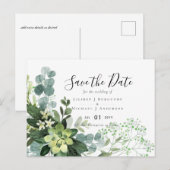 BUDGET Winter Blue Thistle Weddenschap Briefkaart (Voorkant / Achterkant)