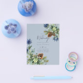 BUDGET Winter Blue Thistle Weddenschap Flyer (Enkel)