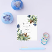 BUDGET Winter Blue Thistle Weddenschap Flyer (Enkel)
