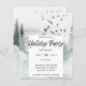 Budget Winter Boom Rustic Holiday Partij (Voorkant / Achterkant)