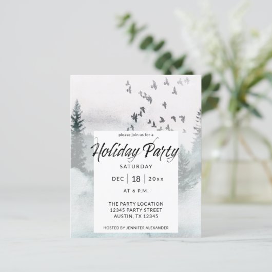 Budget Winter Boom Rustic Holiday Partij (Staand voorkant)