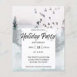 Budget Winter Boom Rustic Holiday Partij Flyer