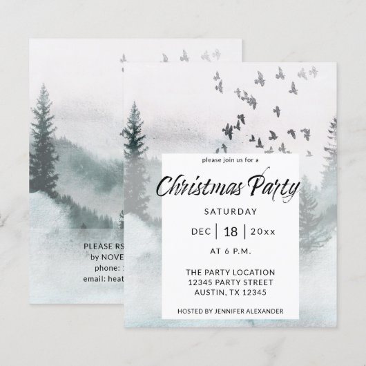 Budget Winter Boom Rustic Kerstfeest (Voorkant / Achterkant)