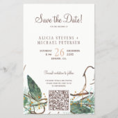 Budget winter bos FOTO bruiloft save the date Flyer (Voorkant)