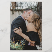 Budget winter bos FOTO bruiloft save the date Flyer (Achterkant)