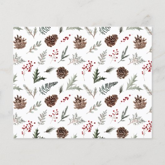 Budget Winter Botanicals Kerstmis Foto (Achterkant)