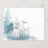 Budget Winter bruiloft uitnodiging. Flyer (Achterkant)