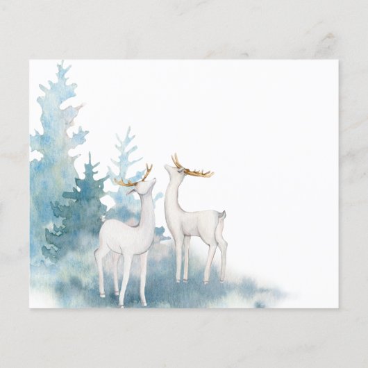 Budget Winter bruiloft uitnodiging. Flyer (Achterkant)