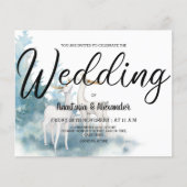 Budget Winter bruiloft uitnodiging. Flyer (Voorkant)