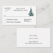 Budget Winter Chirstmas Tree SM No Meal RSVP Informatiekaartje (Voorkant / Achterkant)