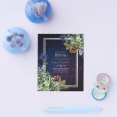BUDGET Winter Eucalyptus Denneappels Trouwdag Flyer (Enkel)