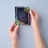 BUDGET Winter Eucalyptus Dennenappels Bruiloft Flyer (Hand)