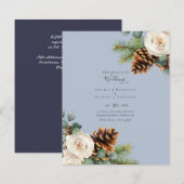 BUDGET Winter Eucalyptus Dennenkegels Bruiloft (Voorkant / Achterkant)