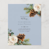 BUDGET Winter Eucalyptus Dennenkegels Bruiloft (Voorkant)