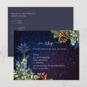 BUDGET Winter Eucalyptus Dennenkegels Trouwfeest Briefkaart