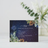 BUDGET Winter Eucalyptus Dennenkegels Trouwfeest Briefkaart (Staand voorkant)