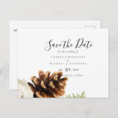 BUDGET Winter Eucalyptus Pine Cones Weddenschap Briefkaart (Voorkant / Achterkant)