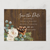 BUDGET Winter Eucalyptus Pine Cones Weddenschap Briefkaart (Voorkant)