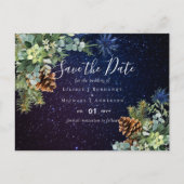 BUDGET Winter Eucalyptus Pine Cones Weddenschap Briefkaart (Voorkant)