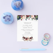 Budget Winter Floral Weddenschap Flyer (Enkel)