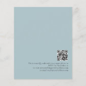 Budget Winter Florals Blauwgroen QR Code Weduwen u (Achterkant)