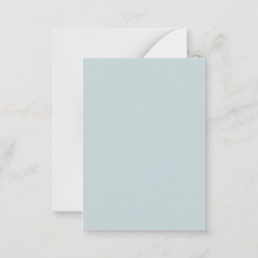 Budget Winter Florals Weduwschap Datum Mini Notitiekaartje (Achterkant)