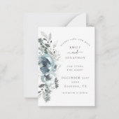 Budget Winter Florals Weduwschap Datum Mini Notitiekaartje (Voorkant)