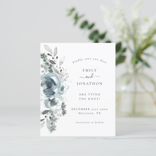 Budget Winter Florals Weduwsdatum (Staand voorkant)