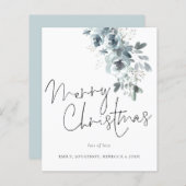 Budget Winter Foliage Merry Kerstmis Kaart (Voorkant / Achterkant)