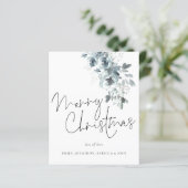 Budget Winter Foliage Merry Kerstmis Kaart (Staand voorkant)