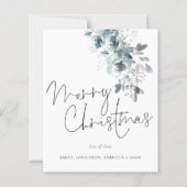 Budget Winter Foliage Merry Kerstmis Kaart (Voorkant)