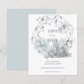 Budget Winter Foliage Wedding Save the Date (Voorkant / Achterkant)