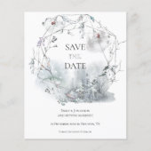 Budget Winter Foliage Wedding Save the Date (Voorkant)