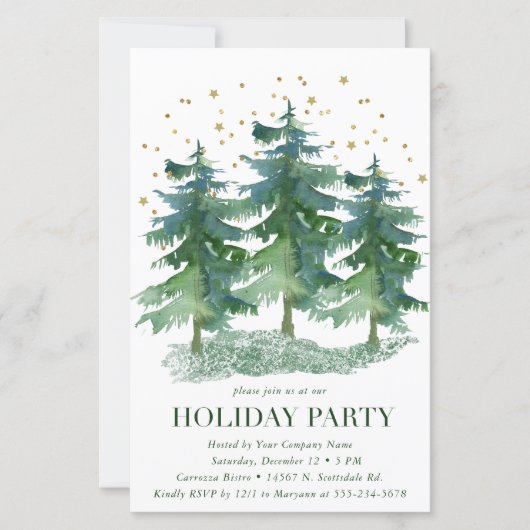 Budget Winter Forest Company Holiday Party (Voorkant)