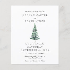 Budget Winter Forest Pine Wedding