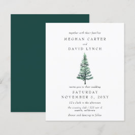 Budget Winter Forest Pine Wedding