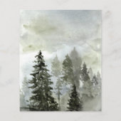 Budget/WINTER/Forest-Wedding Invitation. Flyer (Achterkant)