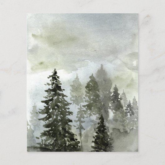 Budget/WINTER/Forest-Wedding Invitation. Flyer (Achterkant)