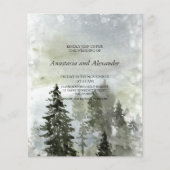 Budget/WINTER/Forest-Wedding Invitation. Flyer (Voorkant)