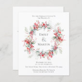 Budget Winter gebladerte bessen krans bruiloft (Voorkant / Achterkant)