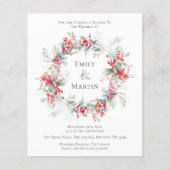 Budget Winter gebladerte bessen krans bruiloft (Voorkant)