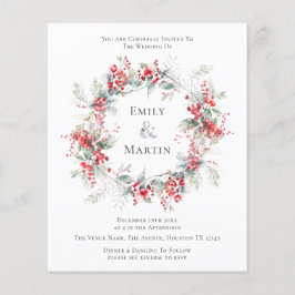 Budget Winter gebladerte bessen krans bruiloft