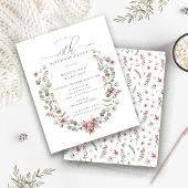 Budget Winter Greenery Rode Bloemen 80ste Verjaard