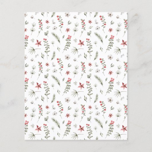 Budget Winter Greenery Rode Bloemen 90ste Verjaard (Achterkant)