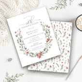 Budget Winter Greenery Rode Bloemen 90ste Verjaard