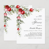 Budget Winter Holly Berry Vrijgezellenfeest Flyer (Voorkant / Achterkant)