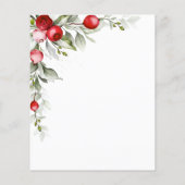 Budget Winter Holly Berry Vrijgezellenfeest Flyer (Achterkant)