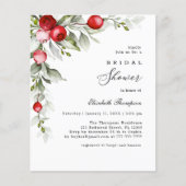 Budget Winter Holly Berry Vrijgezellenfeest Flyer (Voorkant)