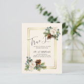 BUDGET Winter Huwelijk Witte Rozen Goud Stof Blauw (Staand voorkant)